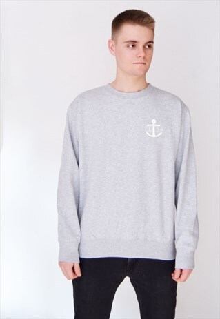 GREY V.L.N.S ANCHOR (WHITE) SWEATSHIRT
