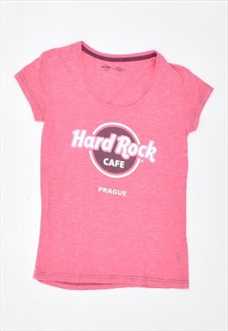 Vintage 90's Hard Rock Cafe Prague T-Shirt Top Pink