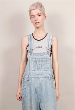 VINTAGE 90'S MODA INTL MID-WASH DUNGAREES