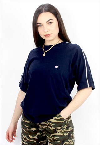 90'S RETRO NAVY OVERSIZED T-SHIRT