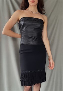 90s/00s vintage BLUMARINE Blugirl XS black flirty skirt