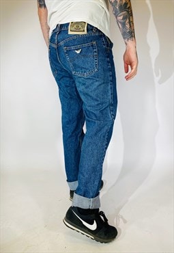 Vintage Rare W34 L32 Armani Slim Fit Jeans In Blue