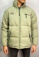 VINTAGE FILA PADDED QUILTED JACKET IN GREEN(L)