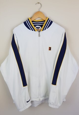 VINTAGE NIKE COURT TRACKSUIT JACKET WHITE