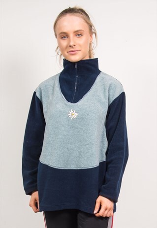 VINTAGE 90'S DAISY 1/4 ZIP FLEECE