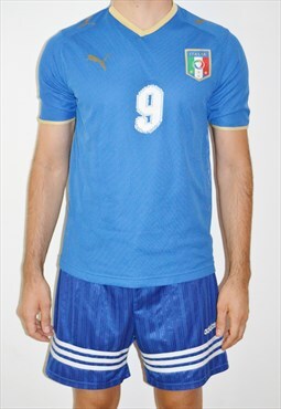 Vintage Italy 2008 Luca Toni Puma Football Shirt Jersey