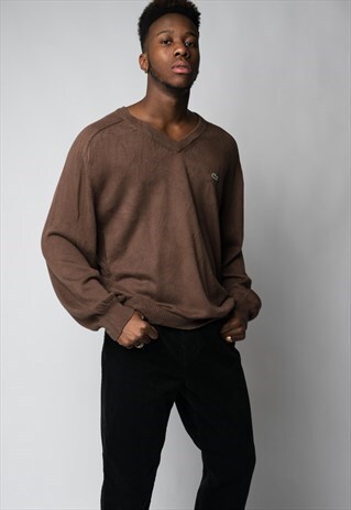 VINTAGE LACOSTE V-NECK JUMPER