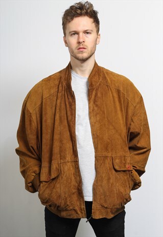 VINTAGE SUEDE BOMBER JACKET