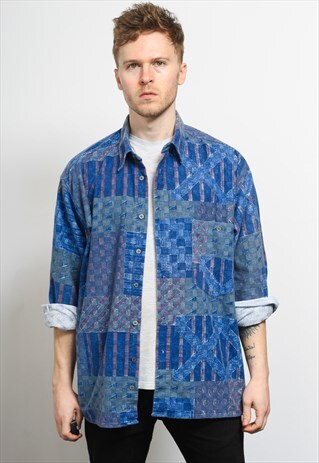 VINTAGE AZTEC PATTERNED SHIRT