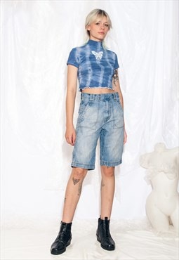 Vintage Jorts Y2K Denim Short in Washed Blue