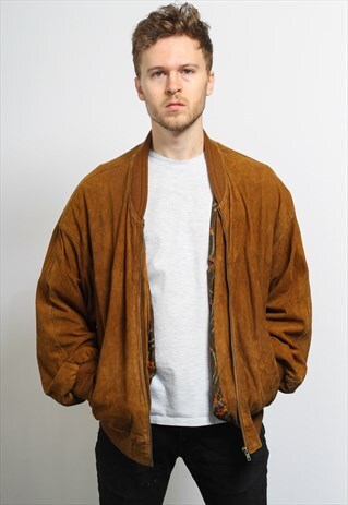 VINTAGE SUEDE BOMBER JACKET