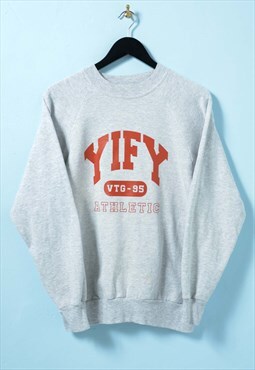 Yify College Athletic Grey Vintage Sweatshirt M