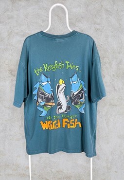 Blue Weird Fish T Shirt Krayfish Twins 