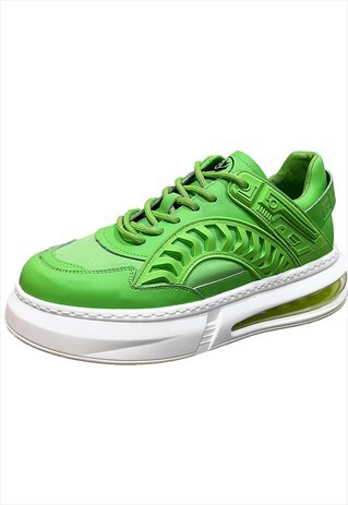 AIR SOLE TRAINERS NEON RETRO CLASSIC SNEAKERS IN GREEN