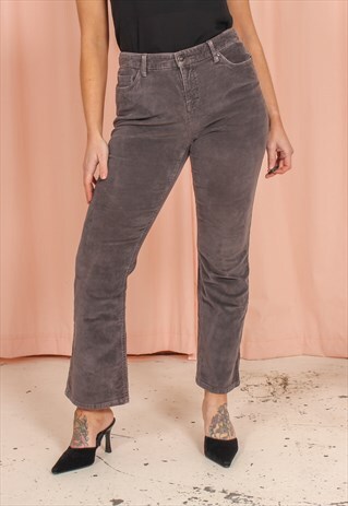 VINTAGE 90S CORDUROY TROUSERS IN GREY