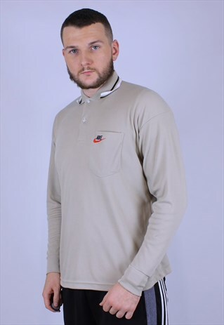 NIKE VINTAGE LONGSLEVE RARE MEN CREAM