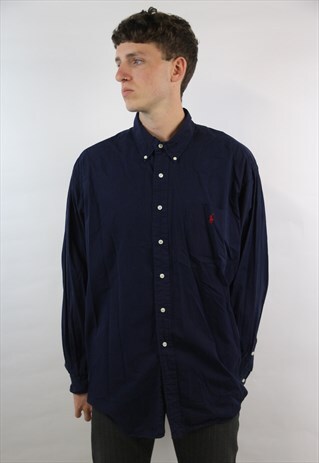 VINTAGE POLO RALPH LAUREN NAVY SHIRT