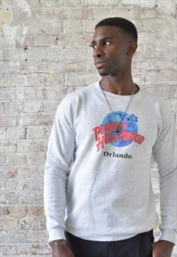 Vintage Planet Hollywood sweatshirt in grey