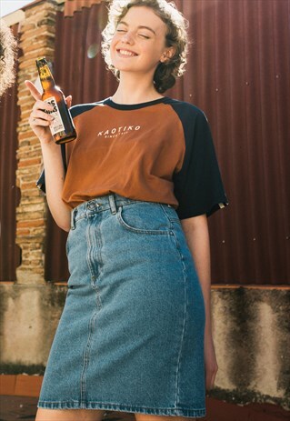 "MIDI" DENIM SKIRT