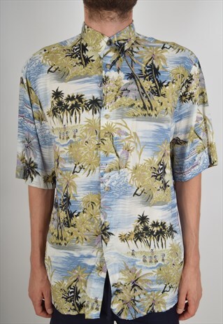 VINTAGE FESTIVAL SHIRT HAWAII PRINT (812)