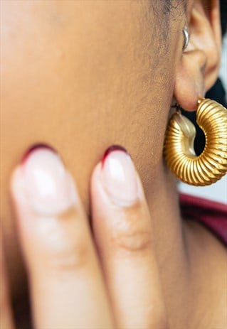 SOLID THICK CANDICE HOOP EARRINGS