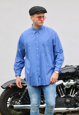 TOMMY HILFIGER USA CORNFLOWER BLUE VINTAGE SHIRT