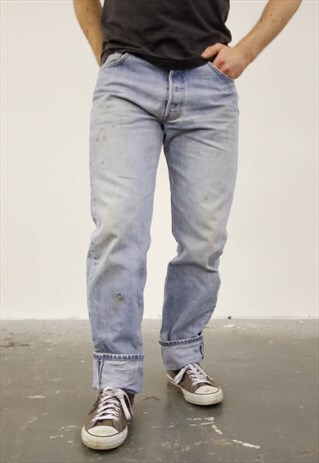 VINTAGE BLUE LEVI'S 501 PAINT JEANS