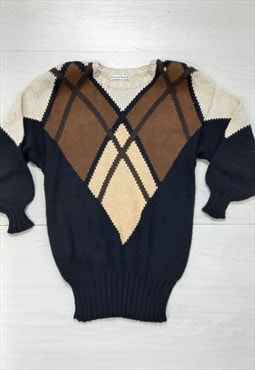 80's Vintage Iris Von Arnim Jumper Dress Brown 