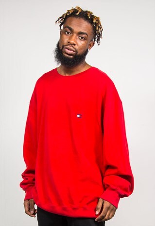 TOMMY HILFIGER VINTAGE 90'S RED SWEATSHIRT