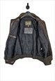 VINTAGE ARMANI JEANS MADE IN ITALY LEATHER JACKET SIZE XL