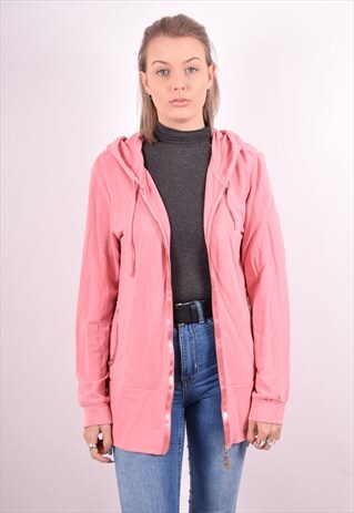 PUMA WOMENS VINTAGE HOODIE JACKET MEDIUM PINK 90S