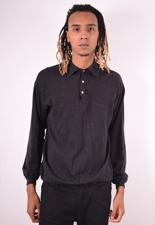 VERSACE MENS VINTAGE JUMPER SWEATER XXL GREY 90S