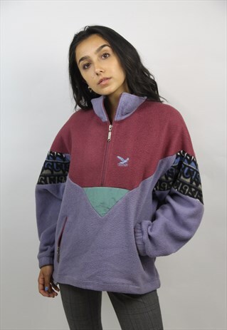 VINTAGE 90'S PATTERNED FLEECE JUMPER