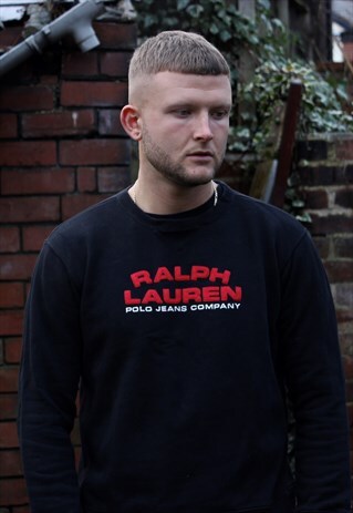 VINTAGE RALPH LAUREN SPELL OUT SWEATSHIRT SMALL