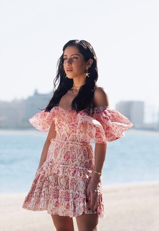 OFF THE SHOULDER RUFFLE DRESS