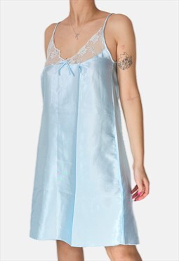 Pastel blue slip dress