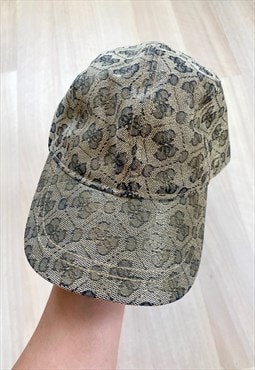 90's Gold Monogram Print Cap