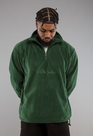 PINNA EMBROIDERED FLEECE - FOREST GREEN