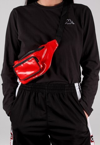 VINTAGE PATENT FAUX LEATHER BUM BAG FANNY PACK ASM2413