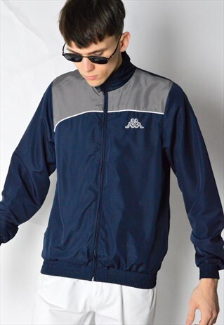 VINTAGE 90S NAVY BLUE KAPPA TRACK JACKET