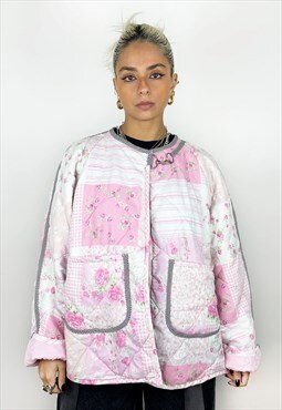 The bomber - pink patchwork quilt