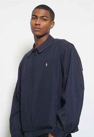 VINTAGE RALPH LAUREN HARRINGTON JACKET BLUE