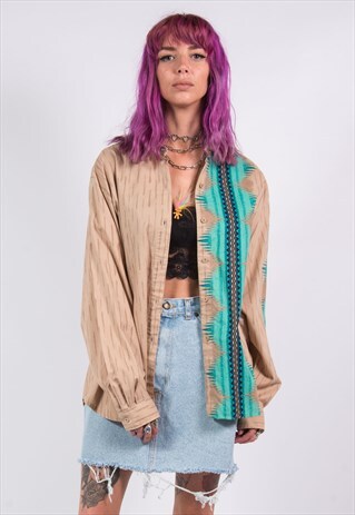 VINTAGE 90'S AZTEC PATTERN SHIRT