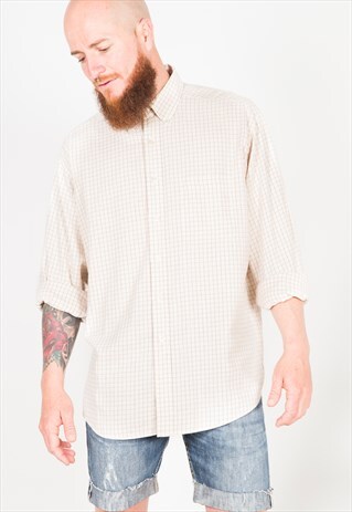 VINTAGE 80'S TOMMY HILFIGER LONG SLEEVE COTTON SHIRT / S0500