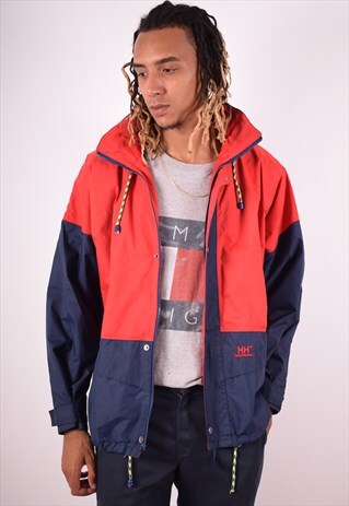 HELLY HANSEN MENS VINTAGE JACKET MEDIUM BLUE 90S