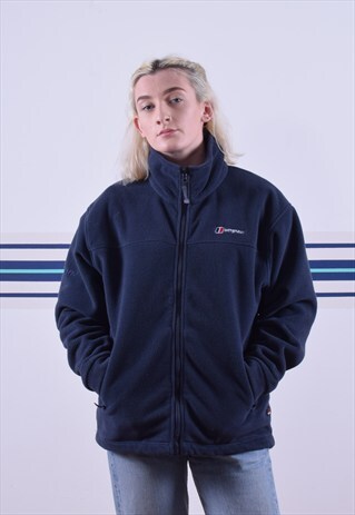NAVY BERGHAUS ZIPPED FLEECE