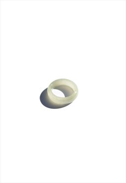 Light cyan jade ring