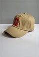 KHAKI GRAPHIC VINTAGE COTTON BASEBALL ADJUSTABLE CAP 