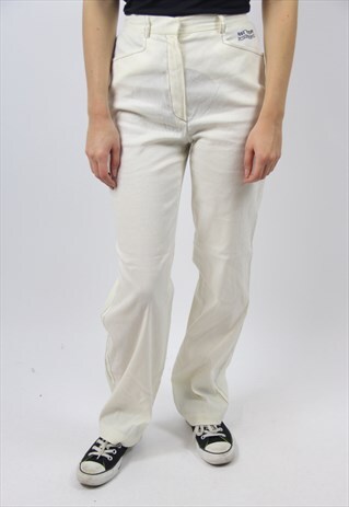 VINTAGE ICEBERG CREAM HIGH WAIST TROUSERS