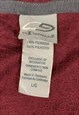 CHAMPION EMBROIDERED BURGUNDY FLEECE 1/4 ZIP JUMPER SIZE L